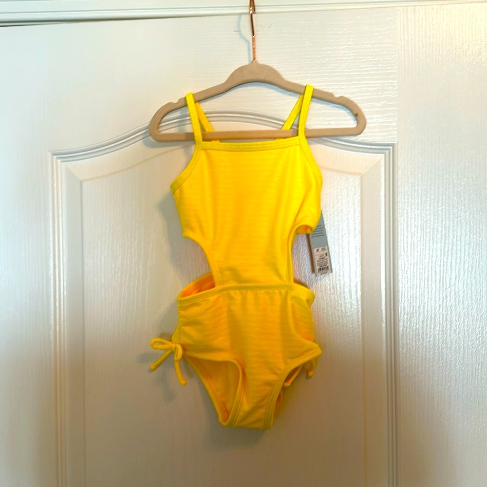 Cat and Jack girls 2T yellow swimsuit